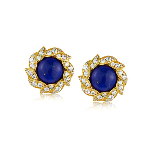 Boucles d'oreilles Lapis Lazuli - Saphir Antique