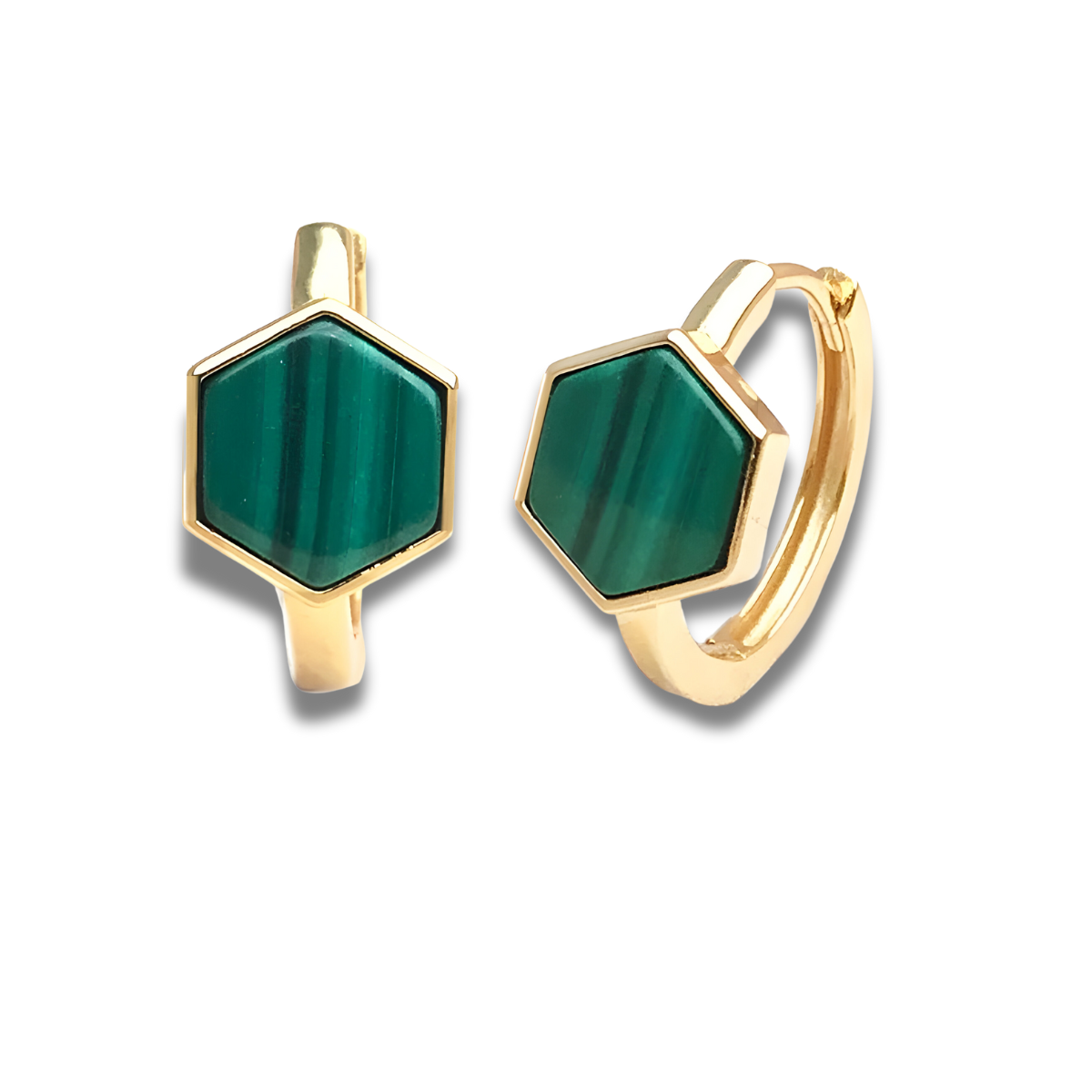 Boucles d'oreilles Malachite - Lumière Émeraude