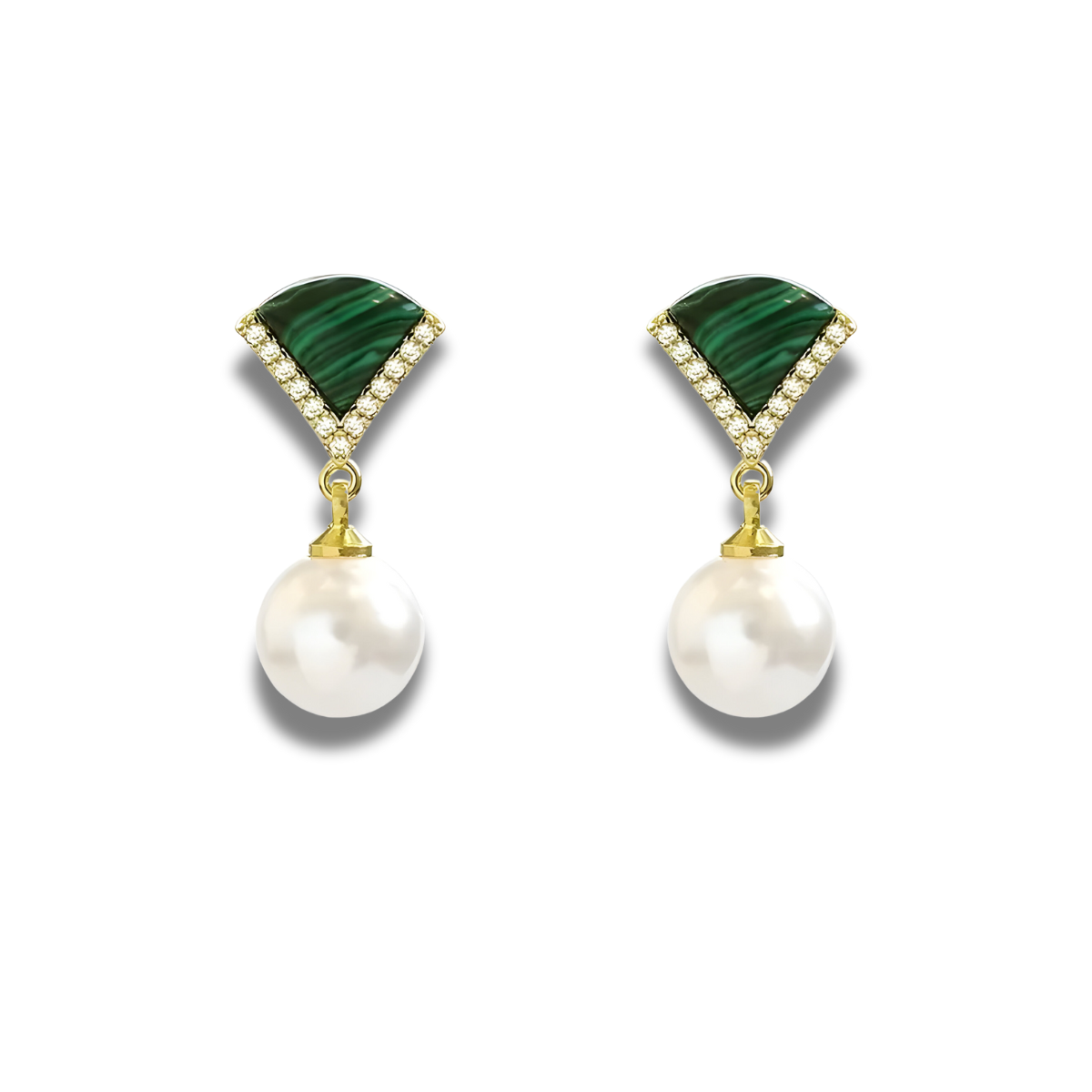 Boucles d'oreilles Malachite - Pierre Sauvage