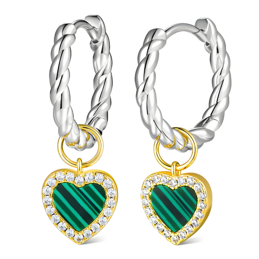 Boucles d'oreilles Malachite - Reflets Botaniques