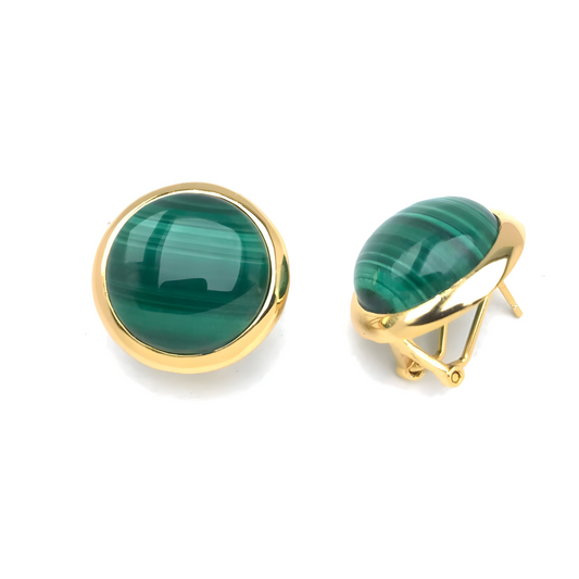 Boucles d'oreilles Malachite - Vert Élégance