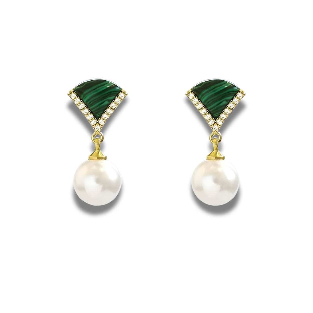 Boucles d'oreilles Malachite - Vert Envoûtant