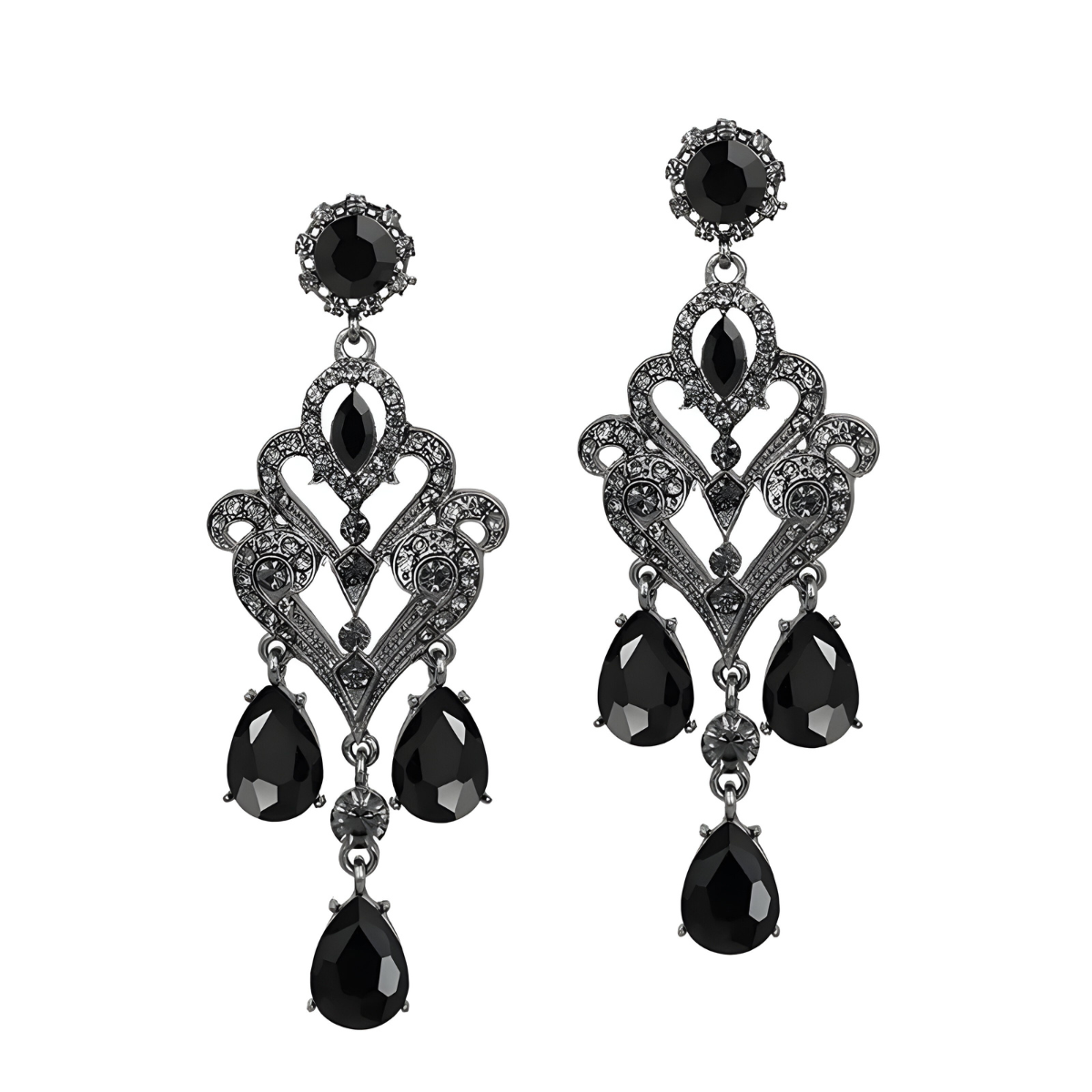 Boucles d'oreilles Obsidienne - Abysses Obscures