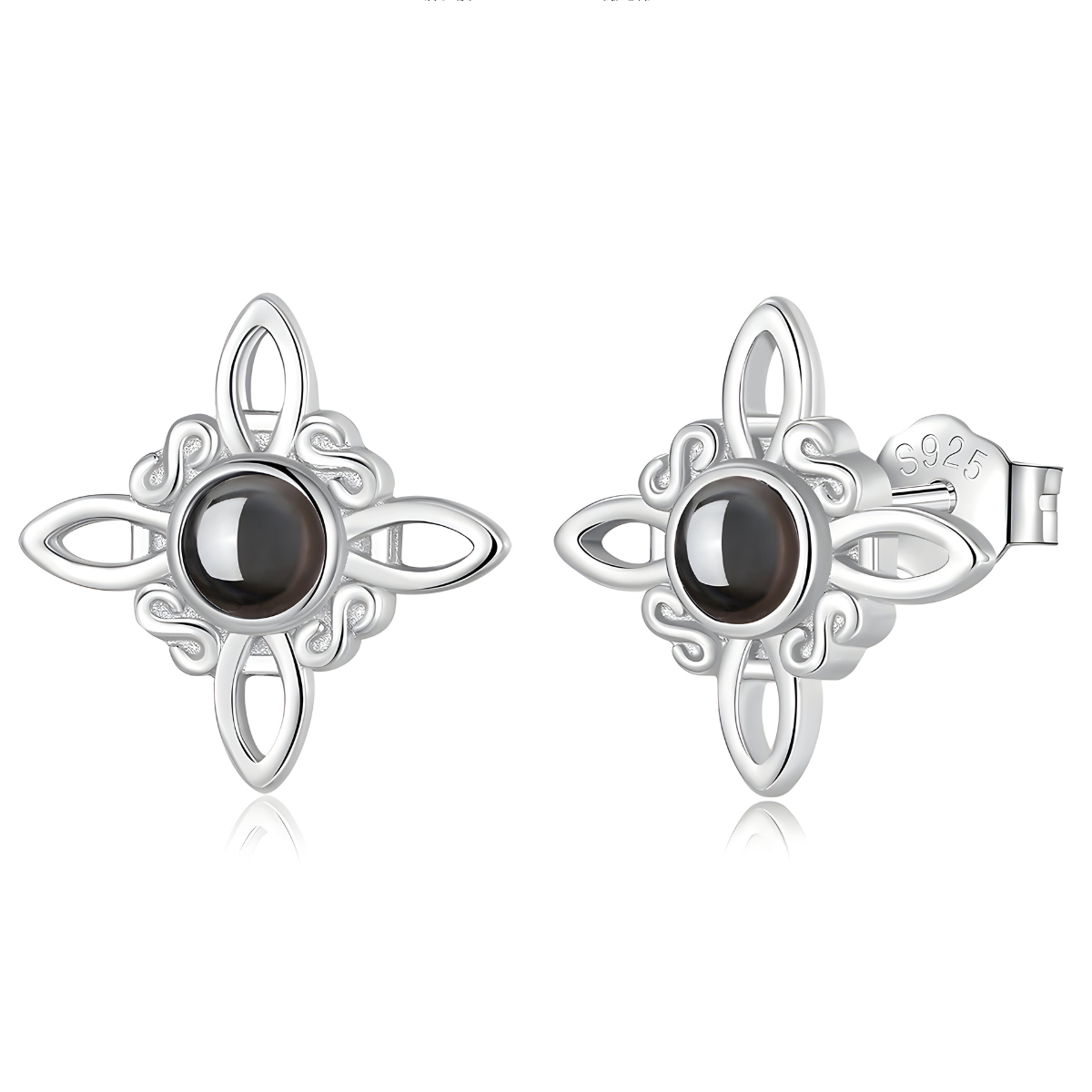 Boucles d'oreilles Obsidienne - Reflets Obscurs