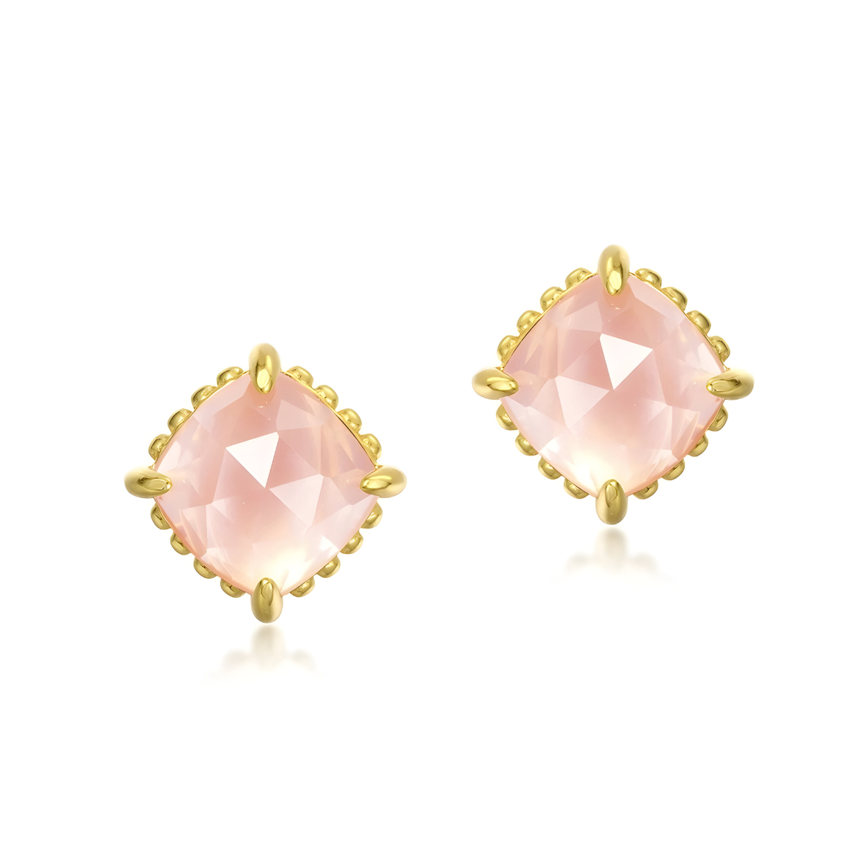 Boucles d'oreilles Quartz Rose - Cristaux de Sérénité