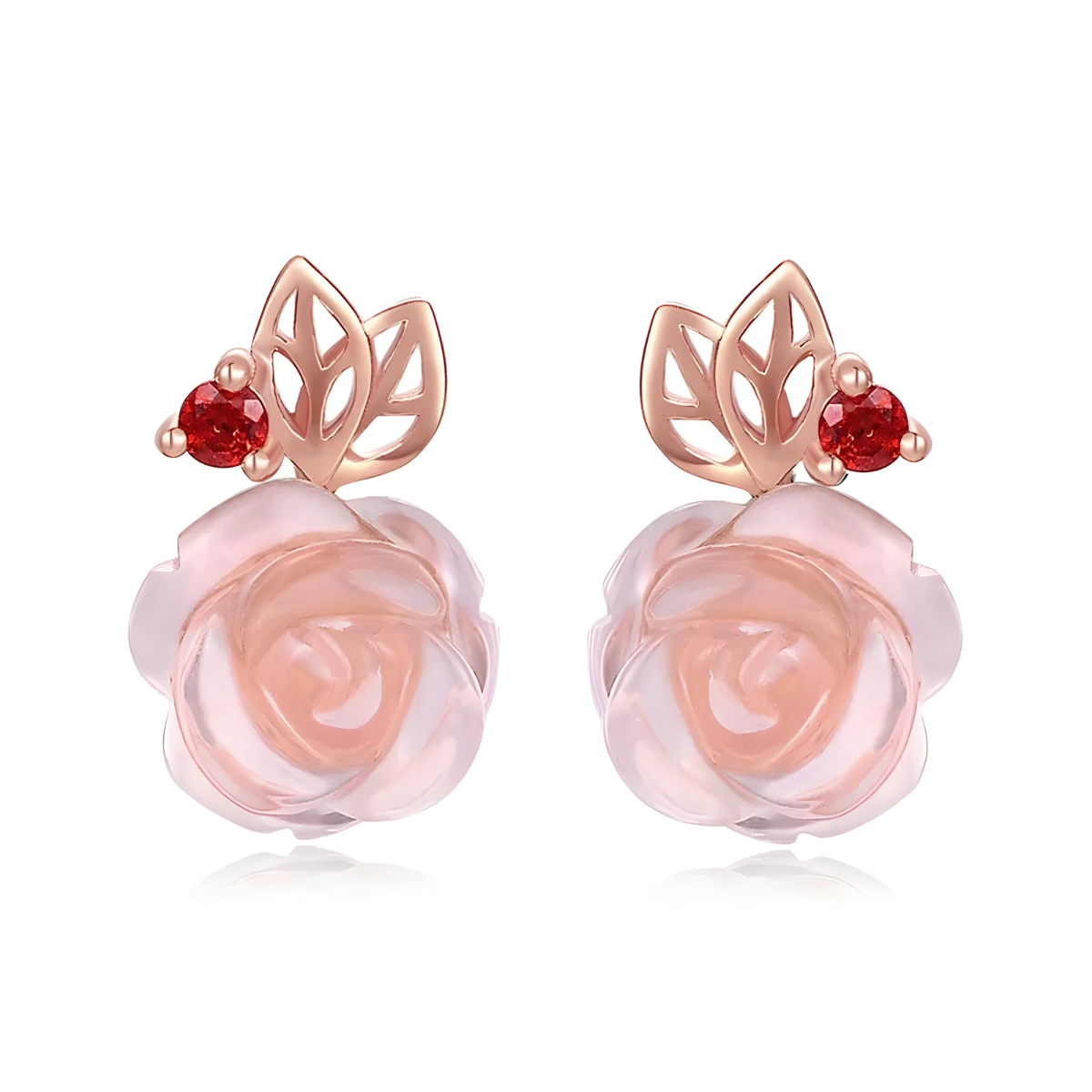 Boucles d'oreilles Quartz - Éclat de Rose