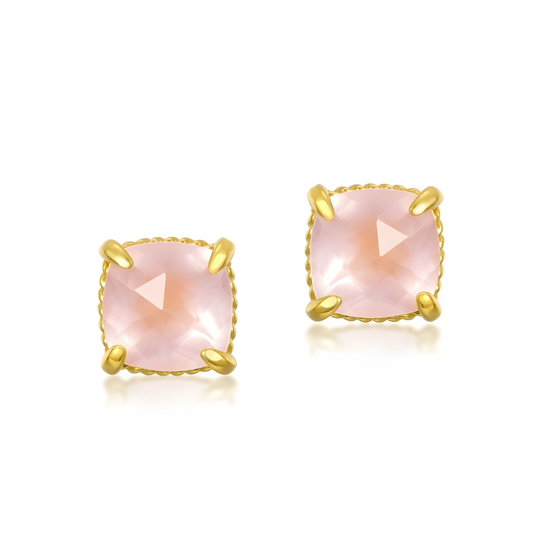 Boucles d'oreilles Quartz Rose - Essence Cristalline