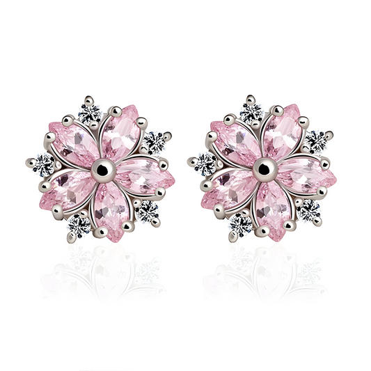 Boucles d'oreilles Quartz Rose - Reflets de Givre