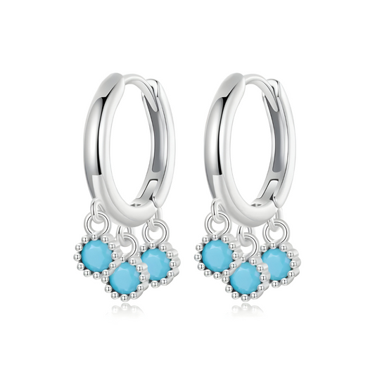 Boucles d'oreilles Turquoise - Bleu Mystique