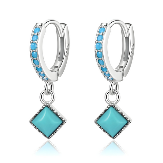 Boucles d'oreilles Turquoise - Harmonie Tropicale