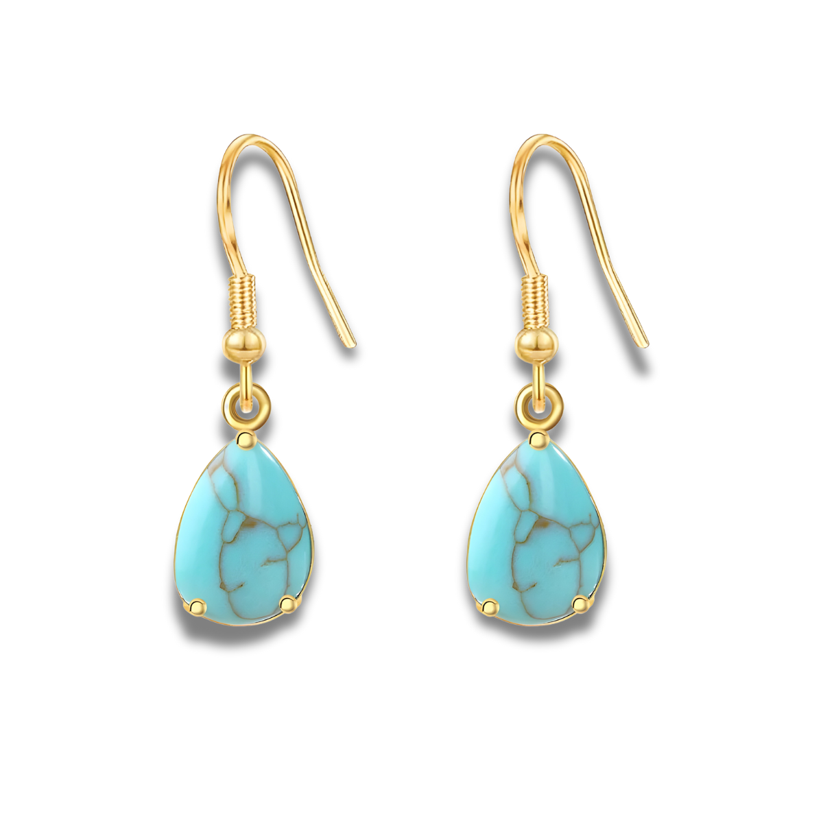 Boucles d'oreilles Turquoise - Larmes d’Océan