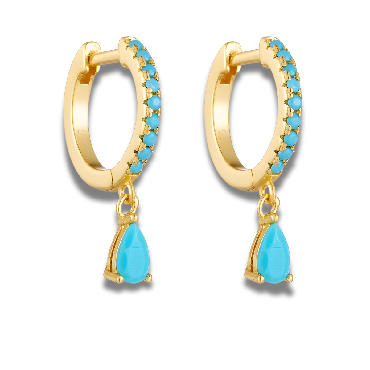 Boucles d'oreilles Turquoise - Lumière de Lagon