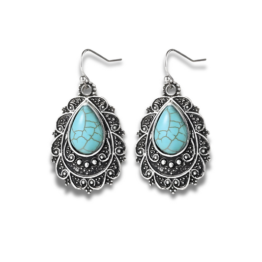 Boucles d'oreilles Turquoise - Ondes Bleues