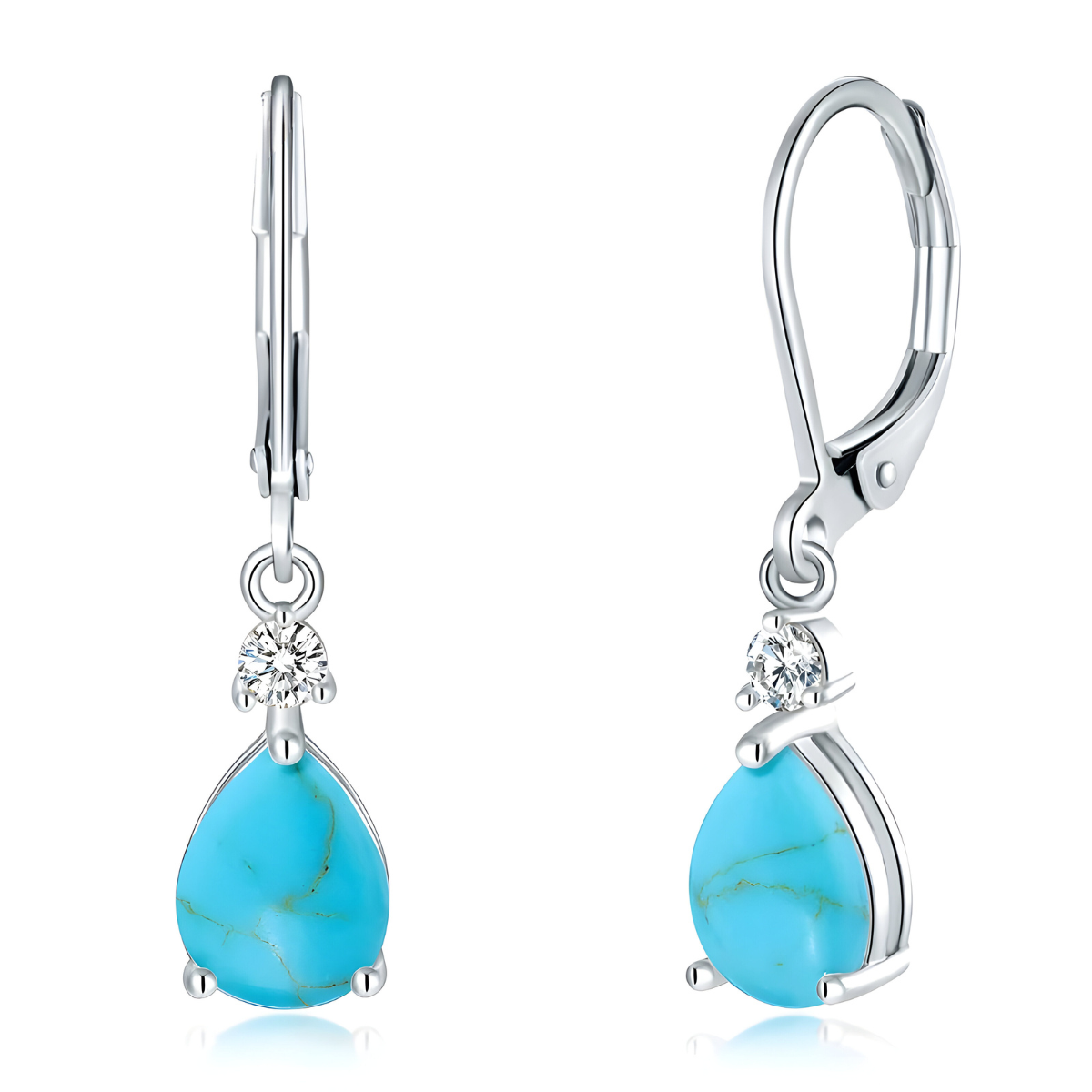 Boucles d'oreilles Turquoise - Reflets Turquoise