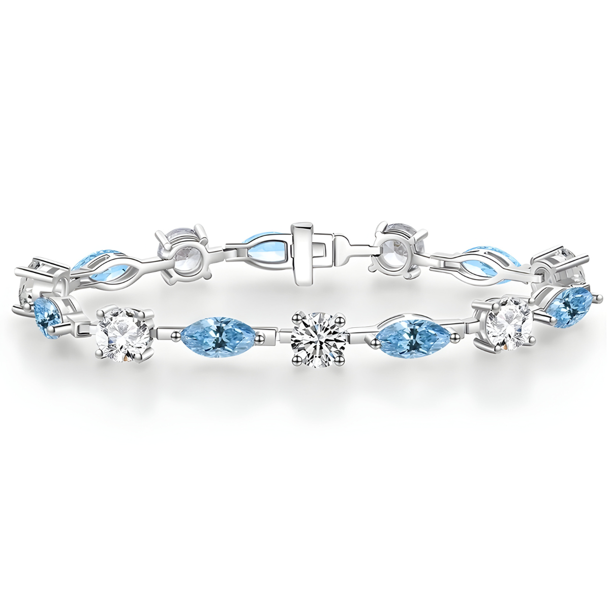 Bracelet Aigue Marine - Bleu des Mers