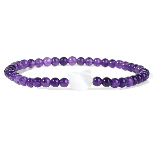 Bracelet Améthyste - Charme Violet