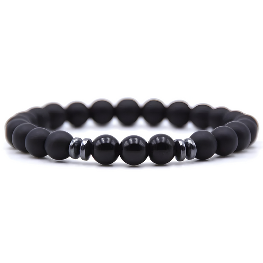 Bracelet Obsidienne - Noir Profond