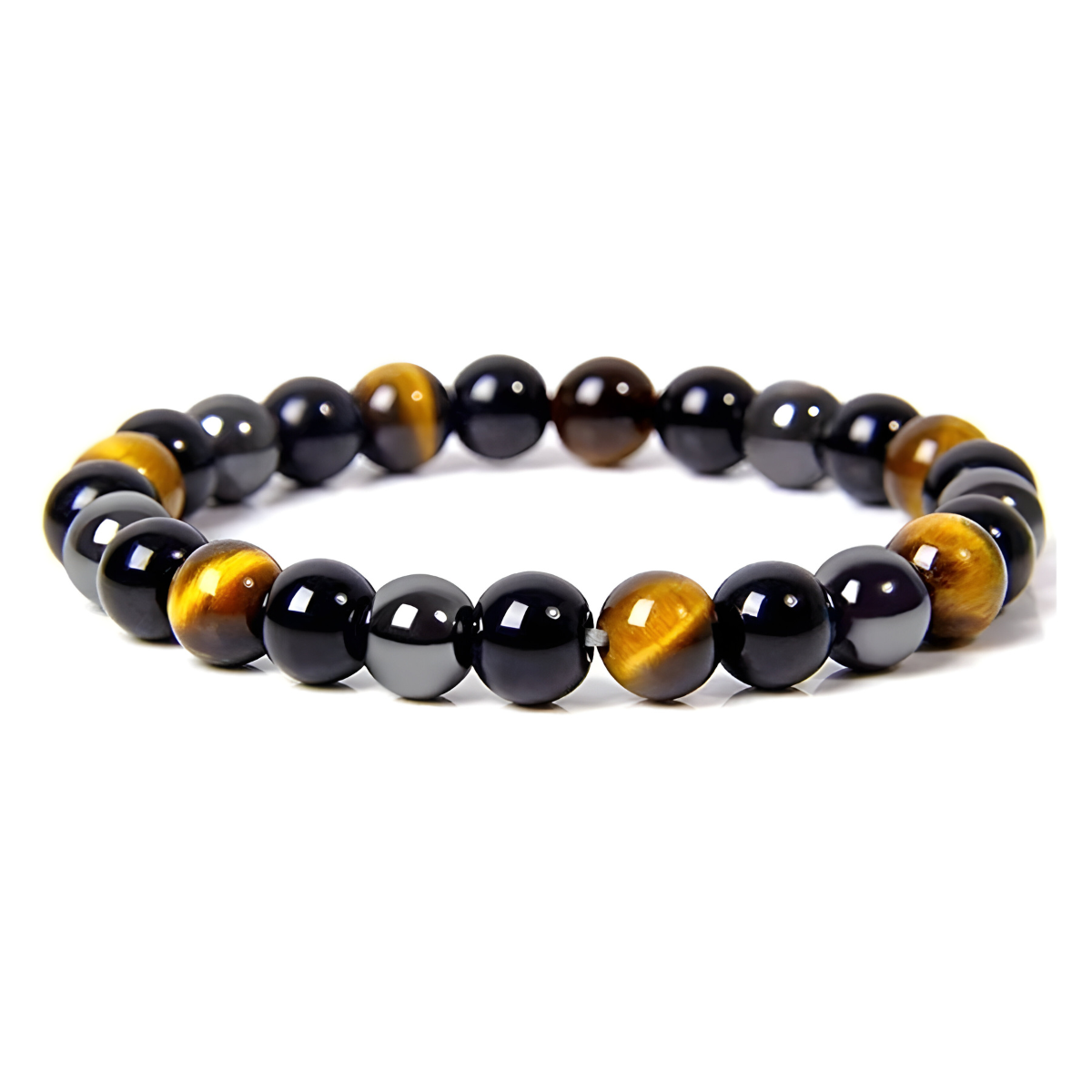 Bracelet Œil de Tigre - Ombre Dorée