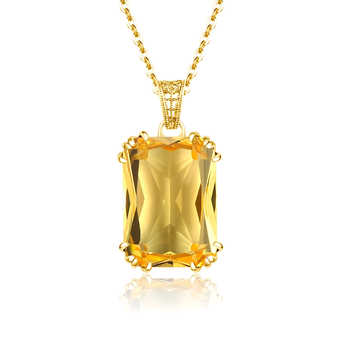 Collier Citrine - Douceur Solaire face