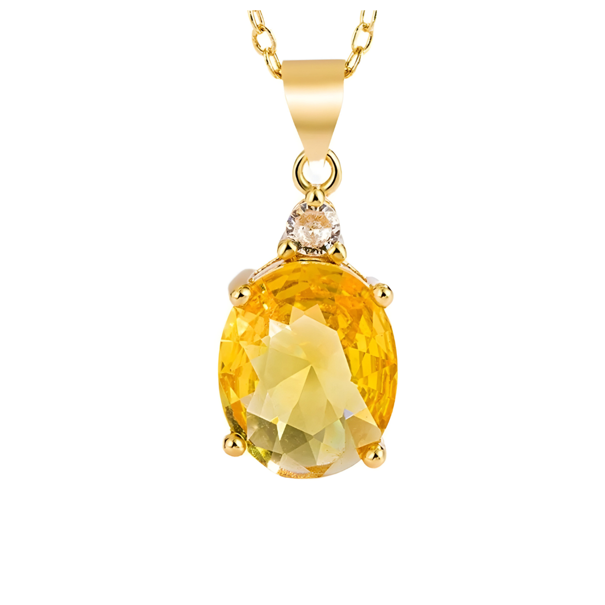 Collier Citrine - Éclat Miel