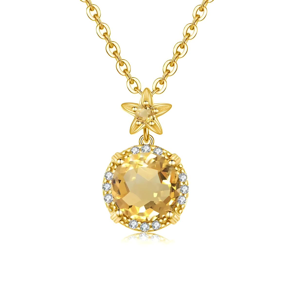 Collier Citrine - Lueur Solaire