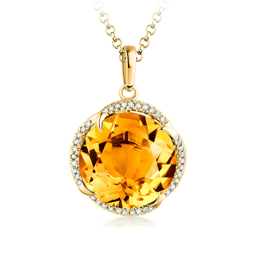 Collier Citrine - Lumière d’Aube