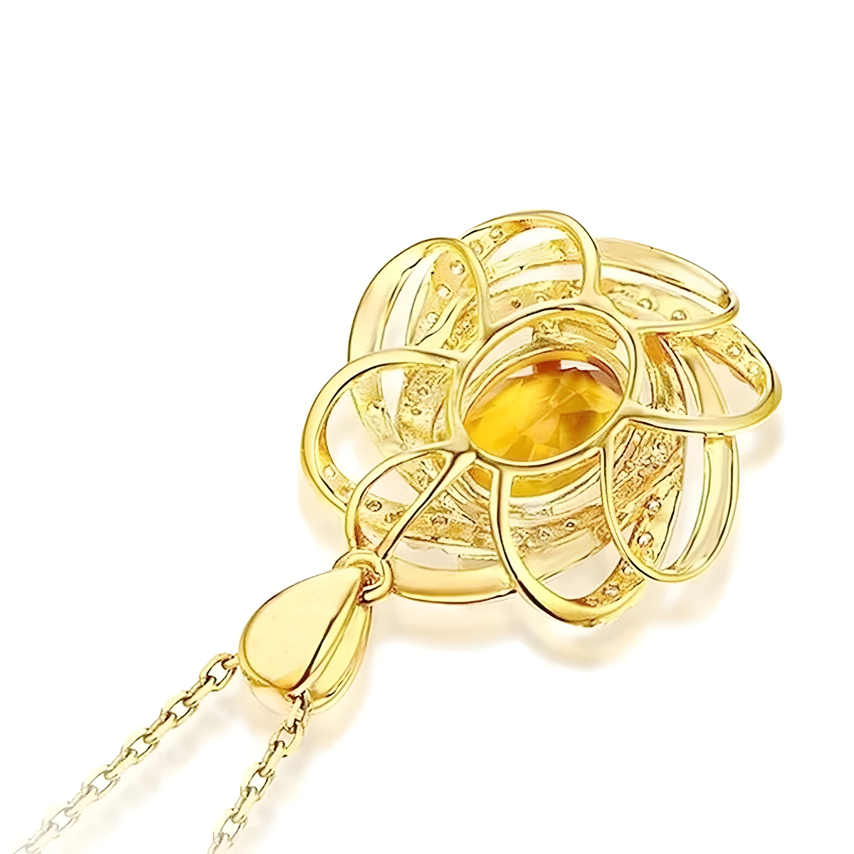 Collier Citrine - Reflets d’Ambre dos