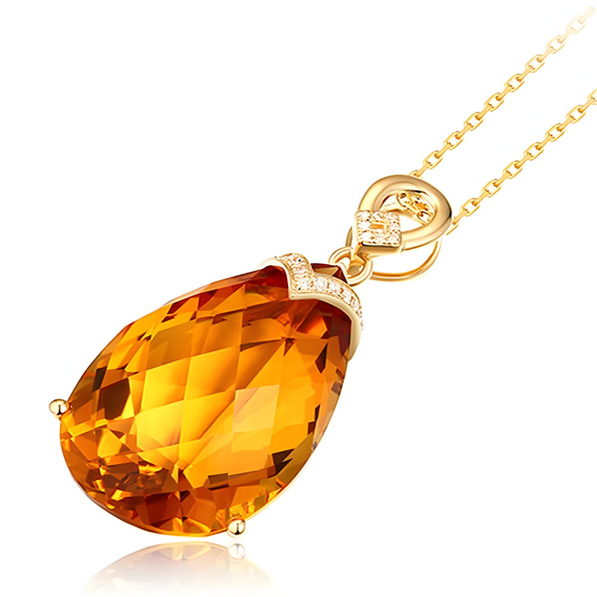 Collier Citrine - Songe Doré face