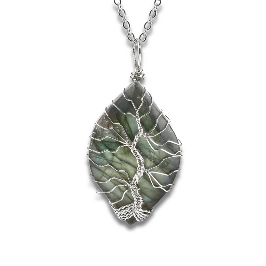 Collier Labradorite Argent - Aria Sélénite