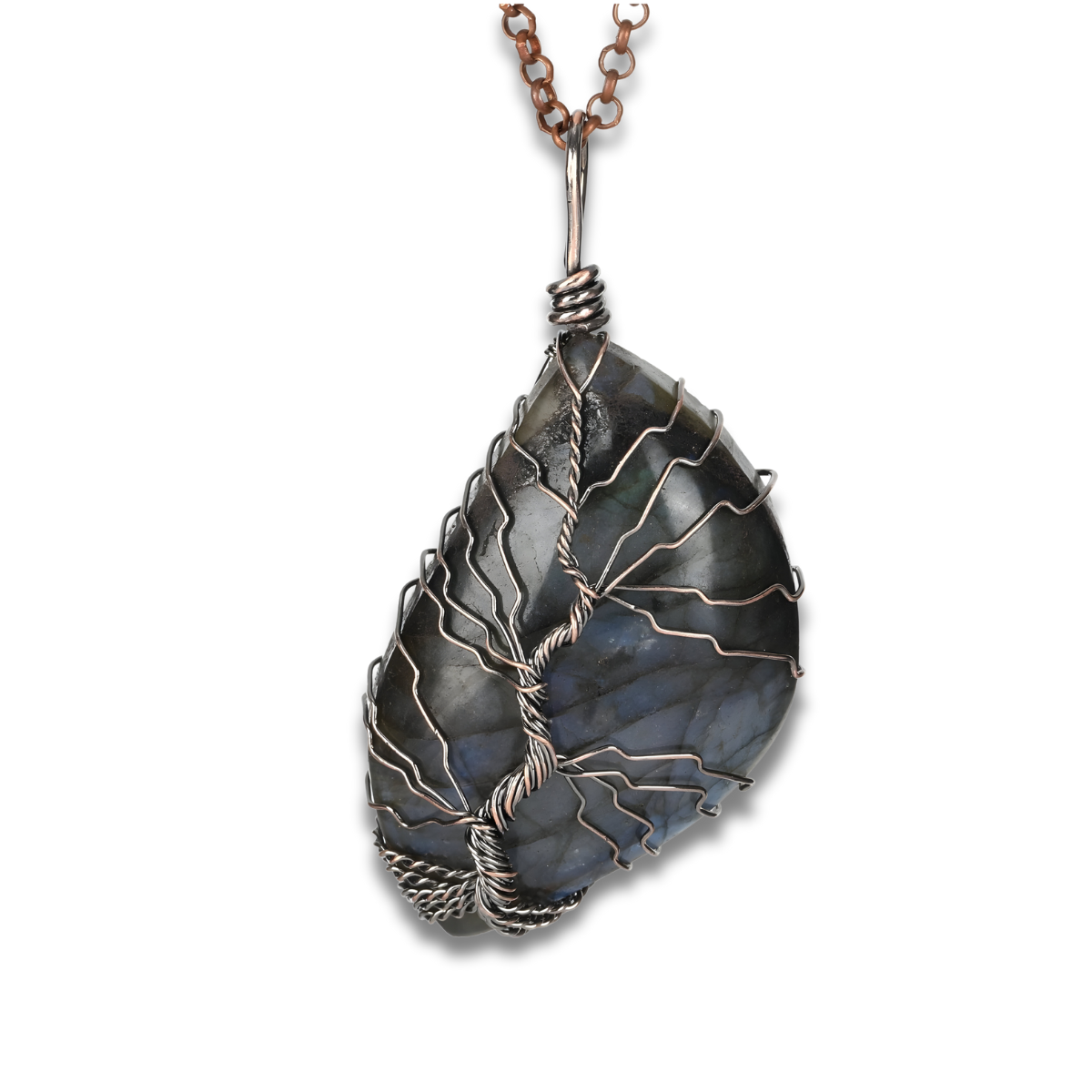 Collier Labradorite Argent - Mirage Argenté