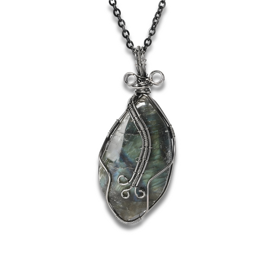 Collier Labradorite Argent - Nébuleuse Cristalline