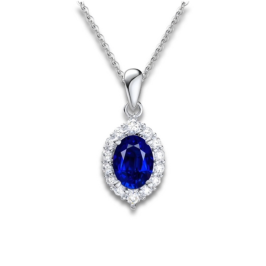 Collier Lapis Lazuli - Saphir Antique argent