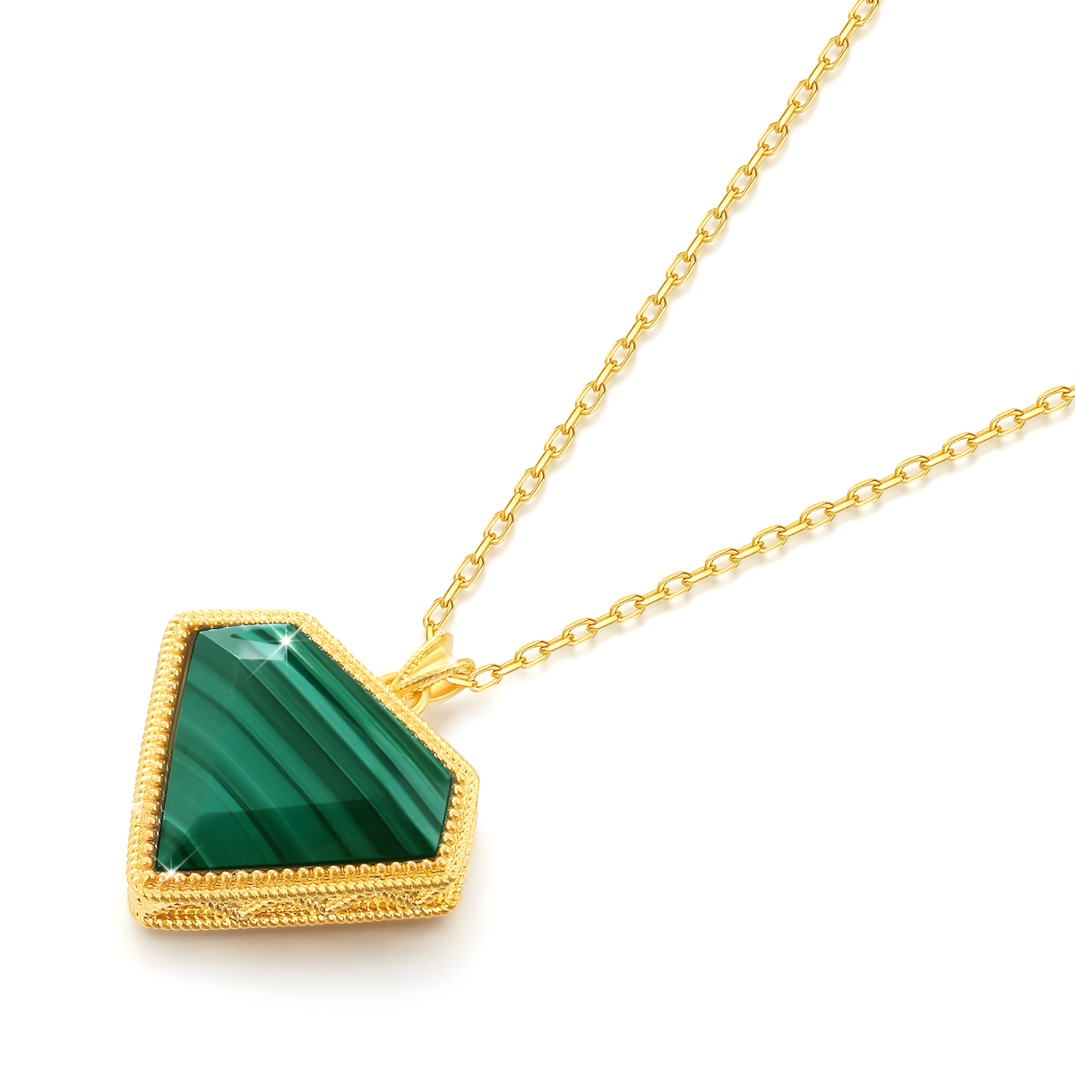 Collier Malachite - Trésor du Bosquet face