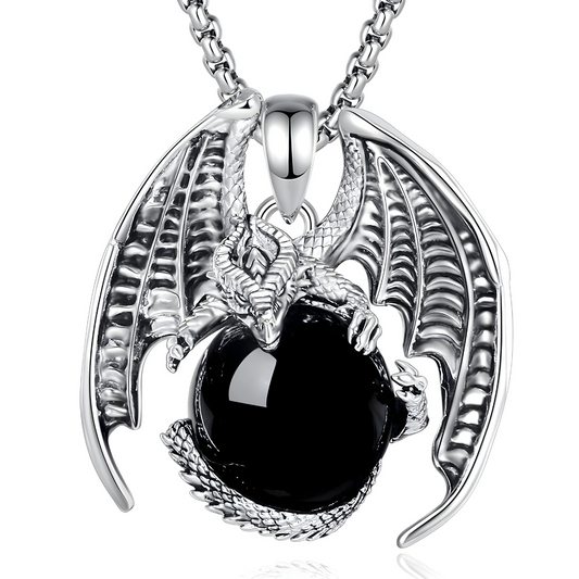 Collier Obsidienne - Abysse Nocturne