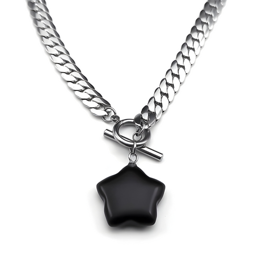 Collier Obsidienne - Poussière d’Étoile