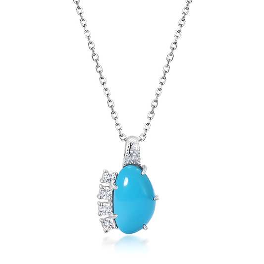 Collier Turquoise Argent - Murmure Aqua