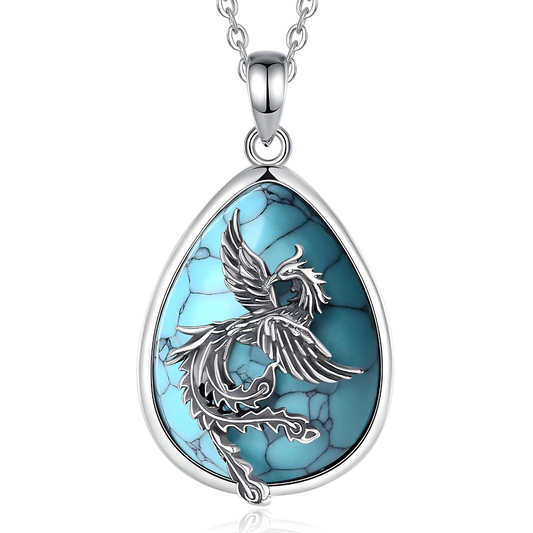 Collier Turquoise Argent - Symphonie Bleue